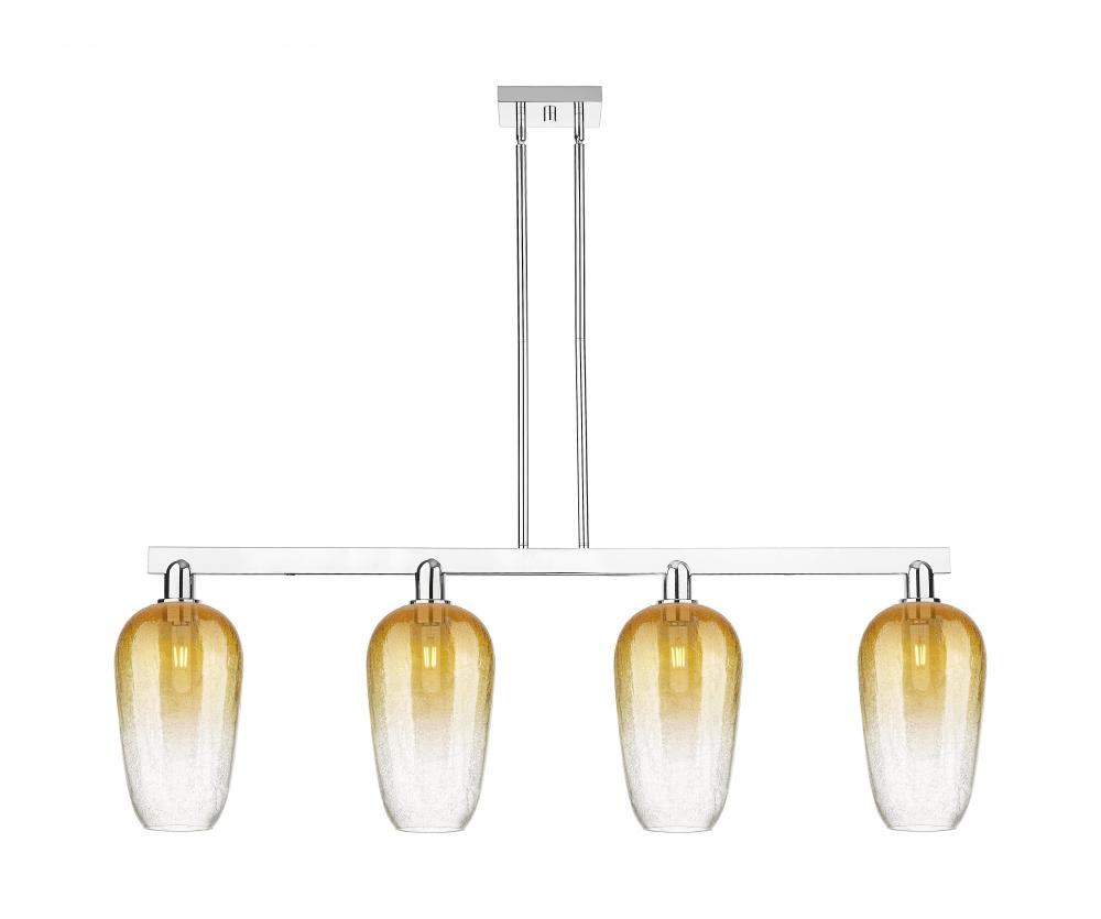 Brookhaven Flute - 4 Light - 48 inch - Polished Chrome - Stem hung - Island Light