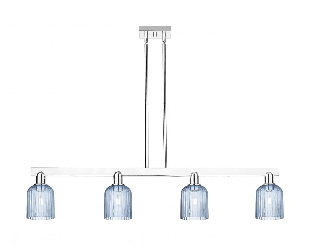 Bridal Veil - 4 Light - 48 inch - Polished Chrome - Stem hung - Island Light