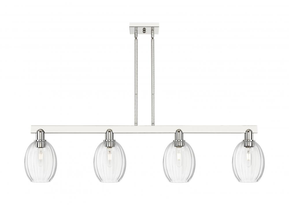 Preston Bulb - 4 Light - 48 inch - Polished Nickel - Stem hung - Island Light