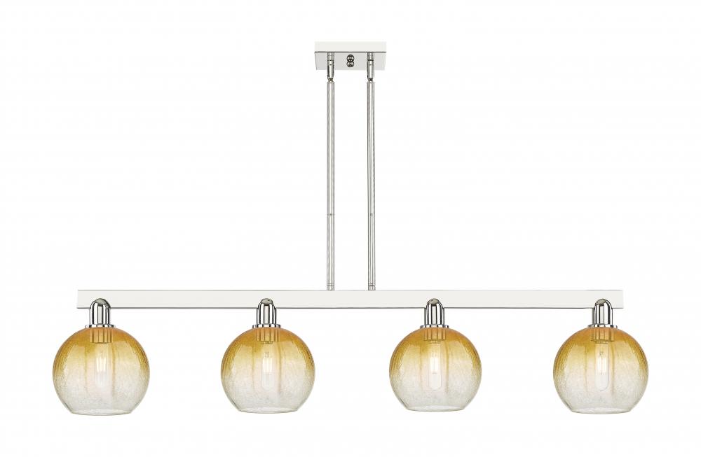 Brookhaven Globe - 4 Light - 48 inch - Polished Nickel - Stem hung - Island Light