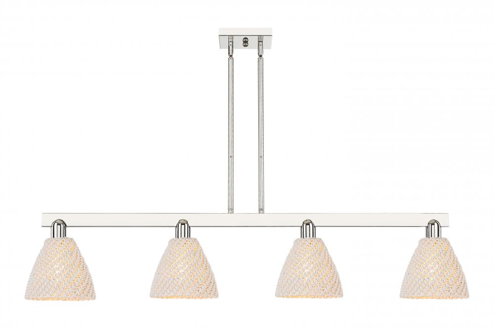 Bristol Natural - 4 Light - 48 inch - Polished Nickel - Stem hung - Island Light