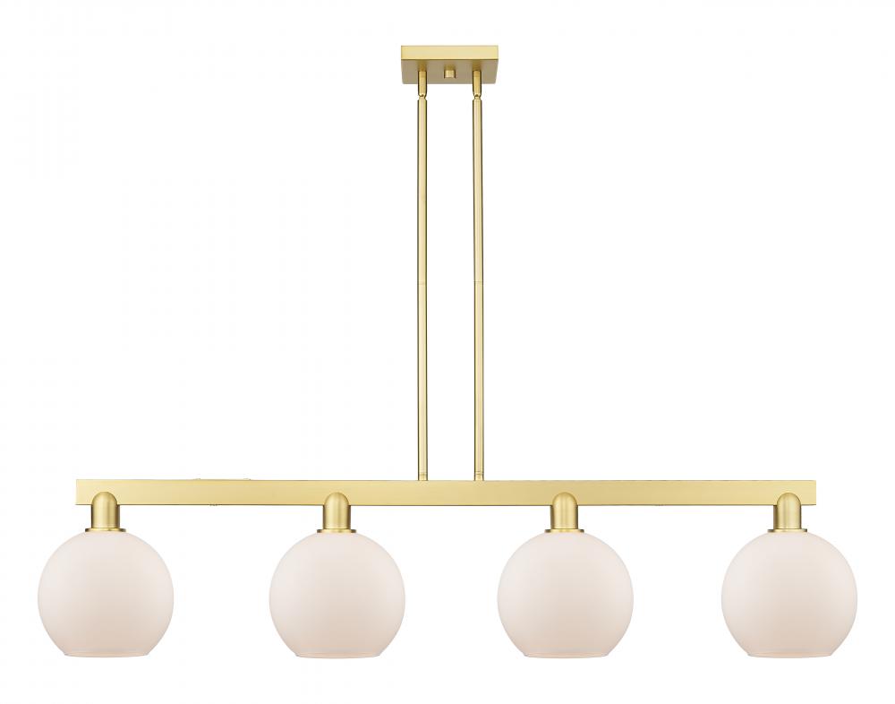 Athens - 4 Light - 51 inch - Satin Gold - Stem hung - Island Light