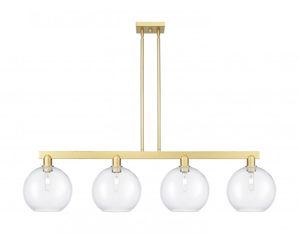 Athens - 4 Light - 53 inch - Satin Gold - Stem hung - Island Light