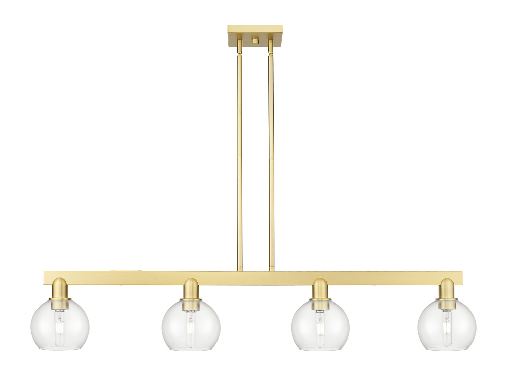 Athens - 4 Light - 49 inch - Satin Gold - Stem hung - Island Light