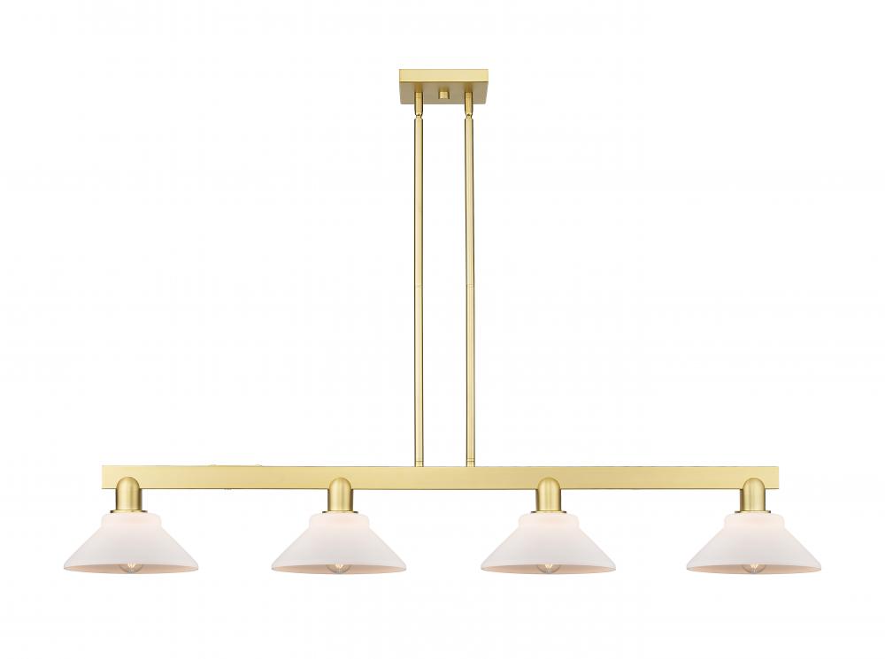 Orwell - 4 Light - 51 inch - Satin Gold - Stem hung - Island Light