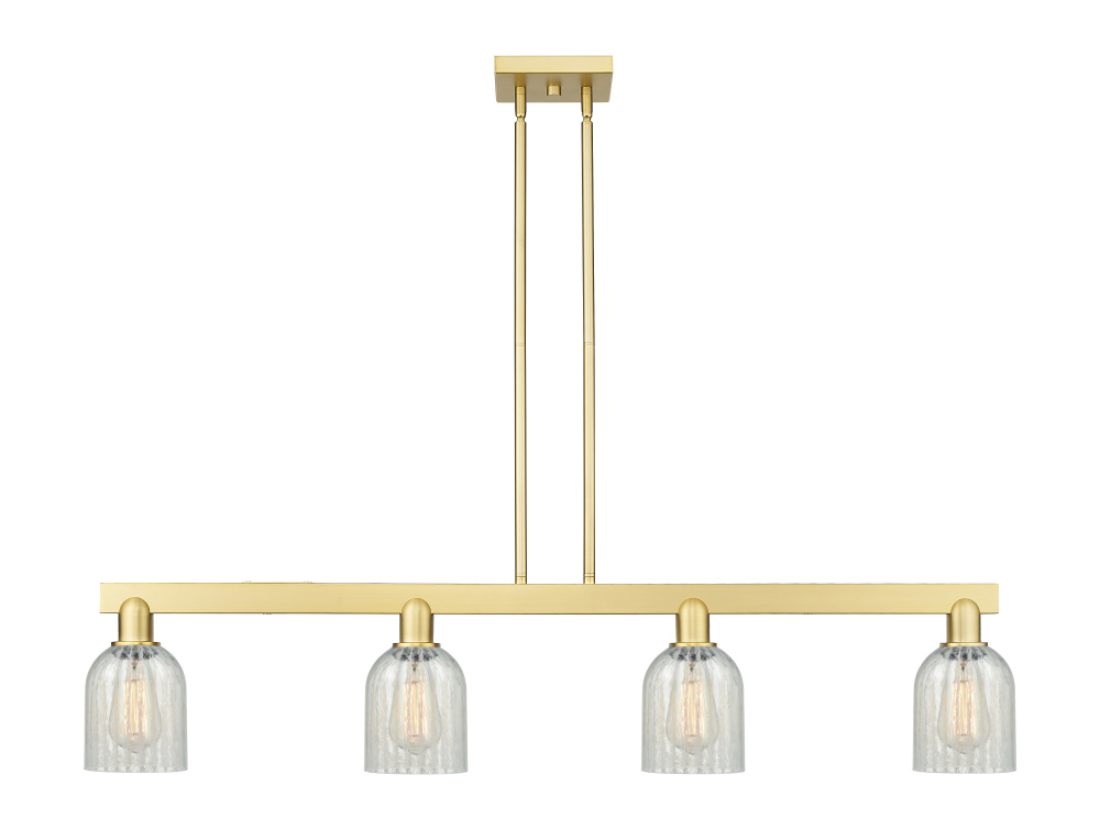 Caledonia - 4 Light - 48 inch - Satin Gold - Stem hung - Island Light