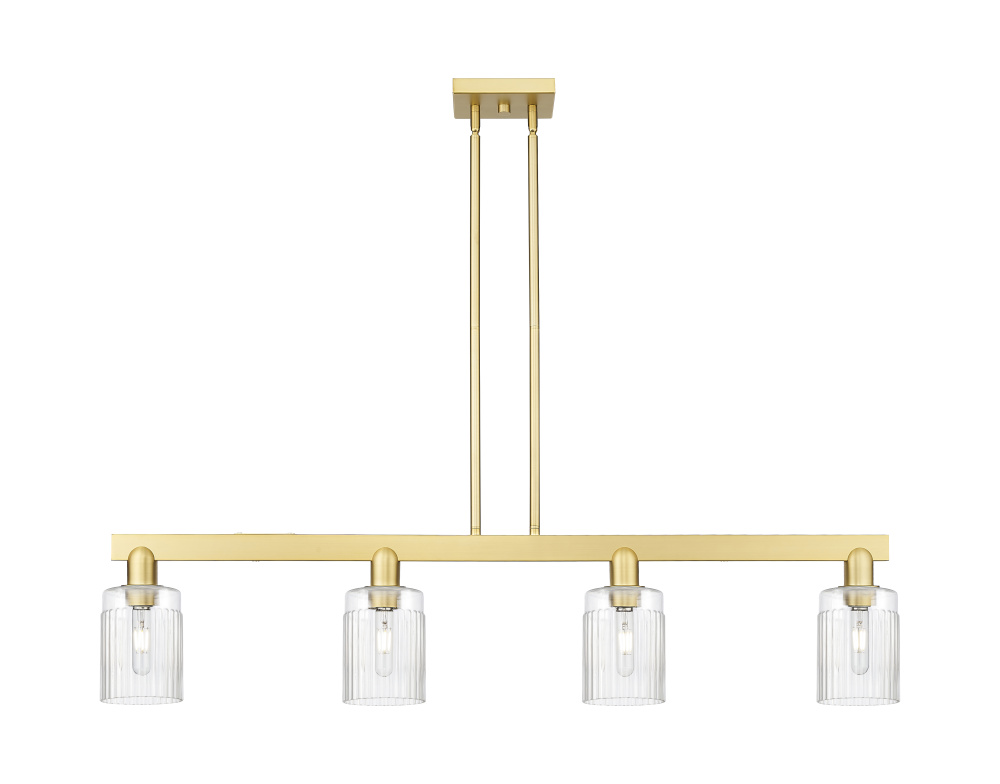 Hadley - 4 Light - 47 inch - Satin Gold - Stem hung - Island Light