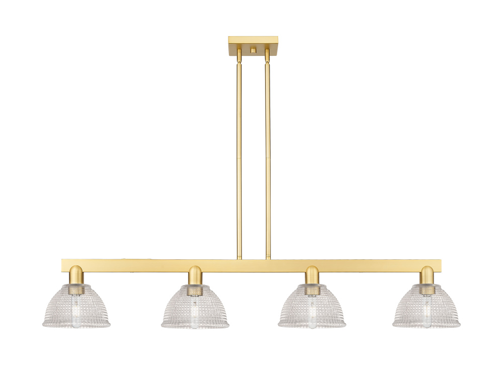 Arietta - 4 Light - 51 inch - Satin Gold - Stem hung - Island Light