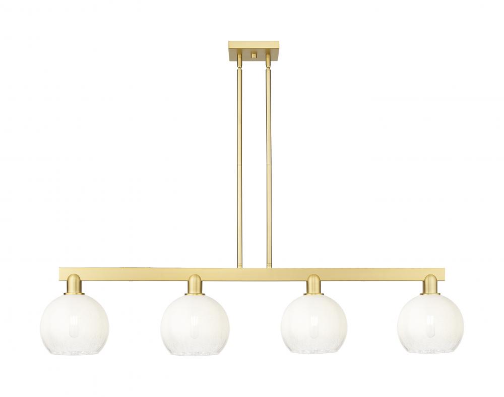 Brookhaven Globe - 4 Light - 48 inch - Satin Gold - Stem hung - Island Light