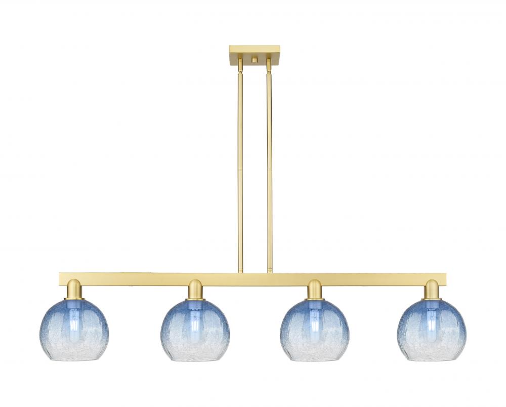 Brookhaven Globe - 4 Light - 48 inch - Satin Gold - Stem hung - Island Light