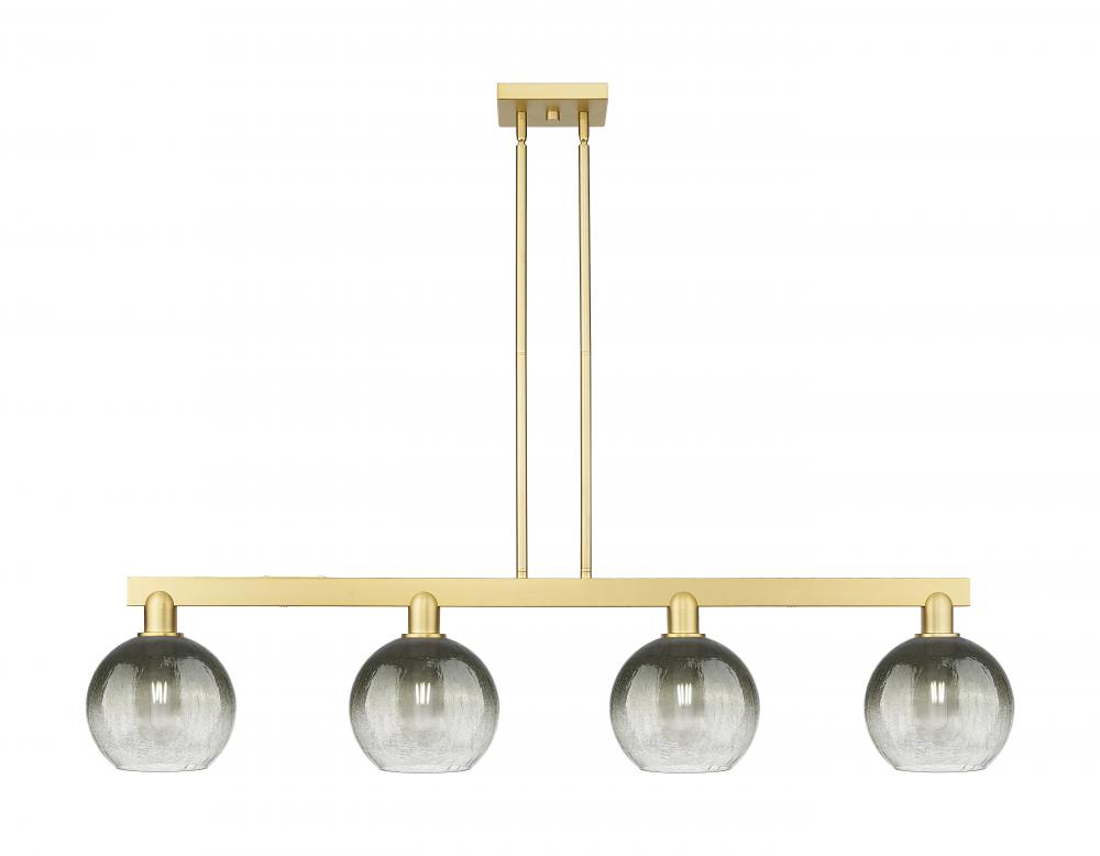 Brookhaven Globe - 4 Light - 48 inch - Satin Gold - Stem hung - Island Light