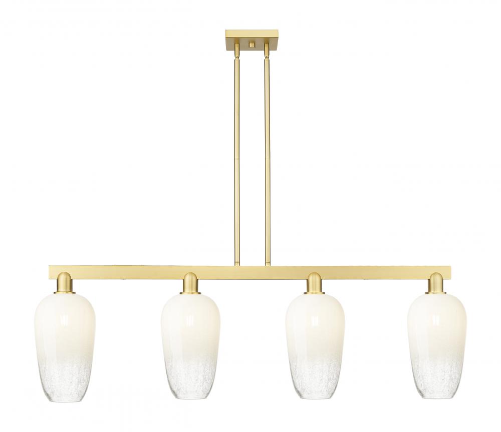 Brookhaven Flute - 4 Light - 48 inch - Satin Gold - Stem hung - Island Light