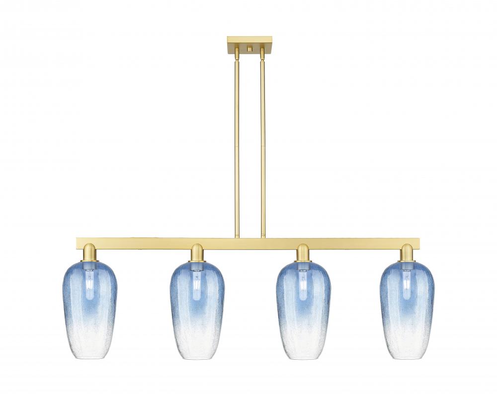 Brookhaven Flute - 4 Light - 48 inch - Satin Gold - Stem hung - Island Light