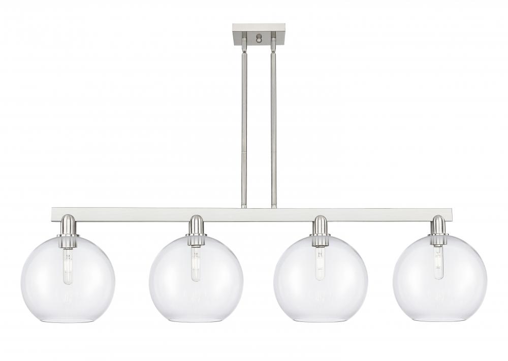 Athens - 4 Light - 53 inch - Brushed Satin Nickel - Stem hung - Island Light