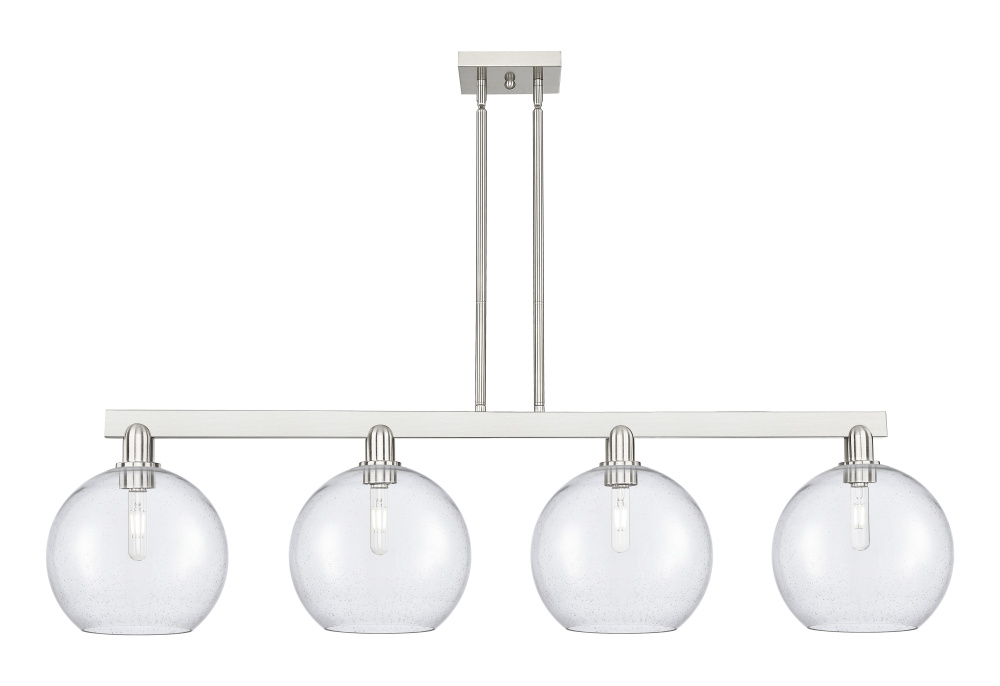 Athens - 4 Light - 53 inch - Brushed Satin Nickel - Stem hung - Island Light