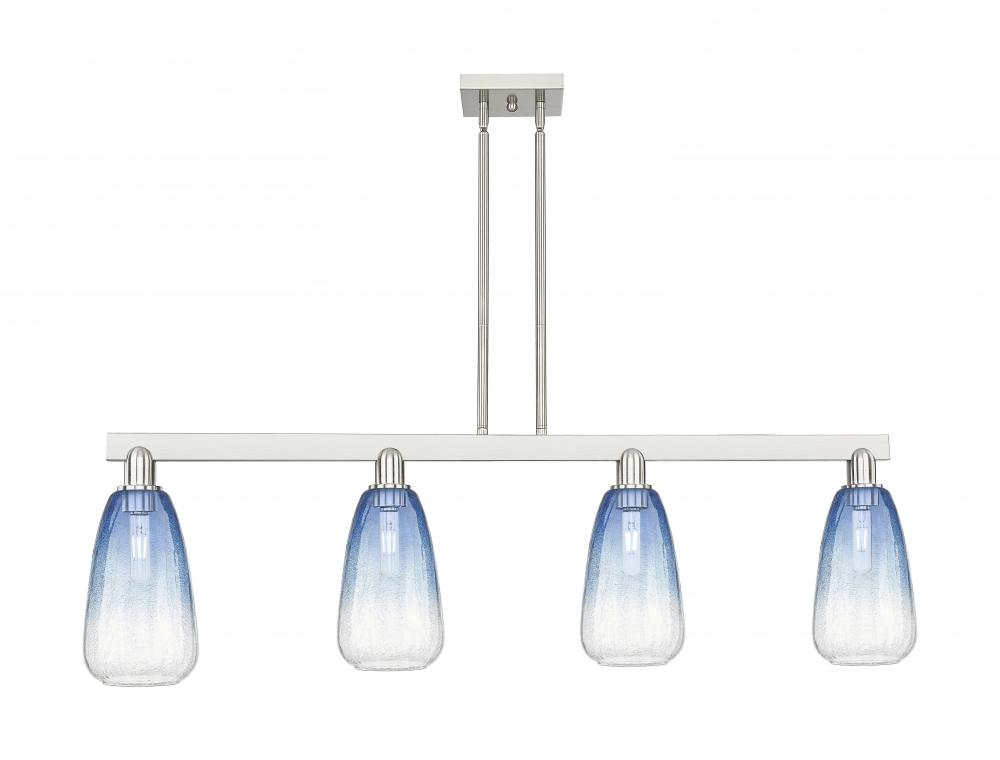 Brookhaven Almond - 4 Light - 48 inch - Brushed Satin Nickel - Stem hung - Island Light