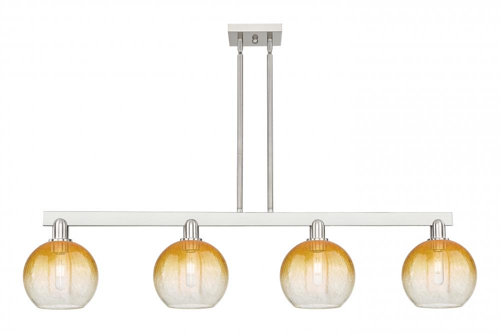 Brookhaven Globe - 4 Light - 48 inch - Brushed Satin Nickel - Stem hung - Island Light