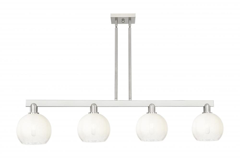 Brookhaven Globe - 4 Light - 48 inch - Brushed Satin Nickel - Stem hung - Island Light