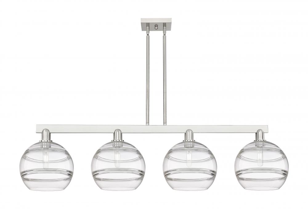 Rochester - 4 Light - 53 inch - Brushed Satin Nickel - Stem hung - Island Light