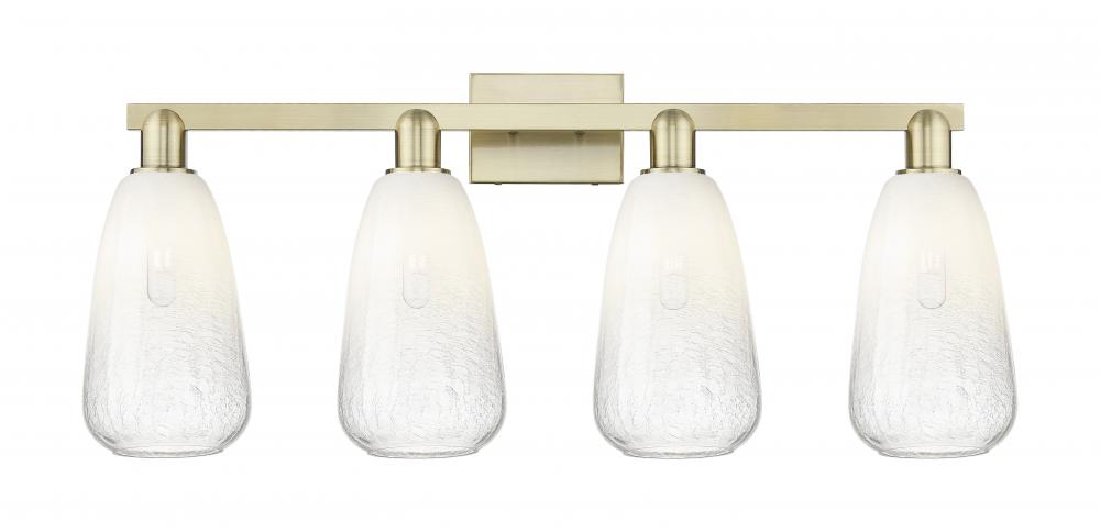 Brookhaven Almond - 4 Light - 36 inch - Antique Brass - Bath Vanity Light