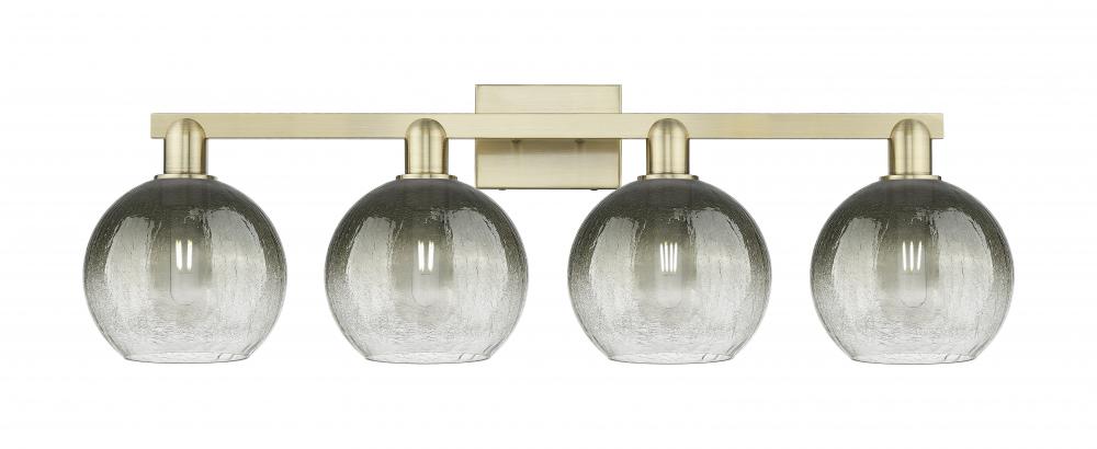 Brookhaven Globe - 4 Light - 36 inch - Antique Brass - Bath Vanity Light