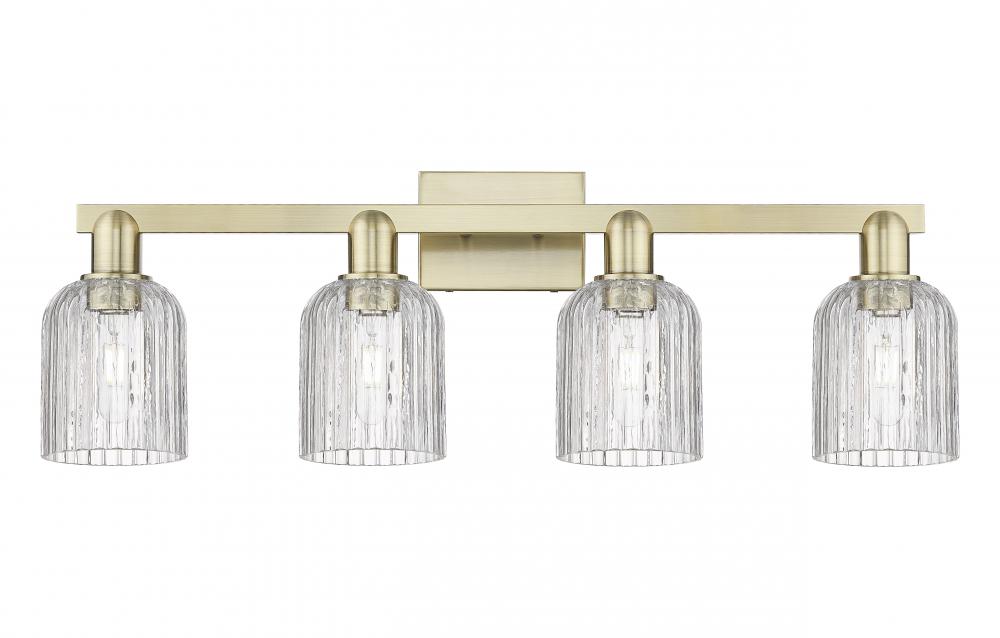 Bridal Veil - 4 Light - 36 inch - Antique Brass - Bath Vanity Light