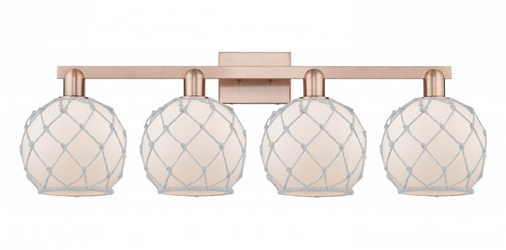 Farmhouse Rope - 4 Light - 35 inch - Antique Copper - Bath Vanity Light