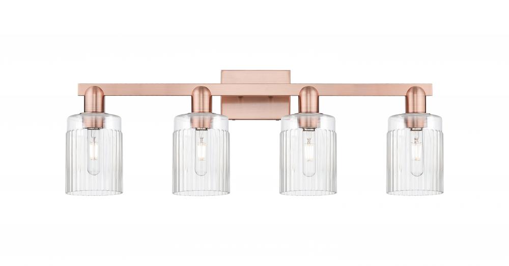 Hadley - 4 Light - 32 inch - Antique Copper - Bath Vanity Light