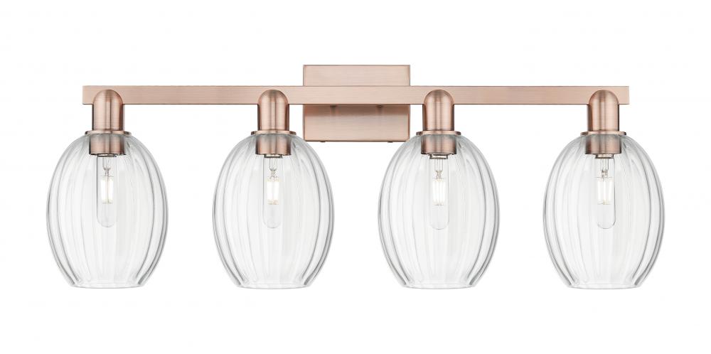 Preston Bulb - 4 Light - 36 inch - Antique Copper - Bath Vanity Light