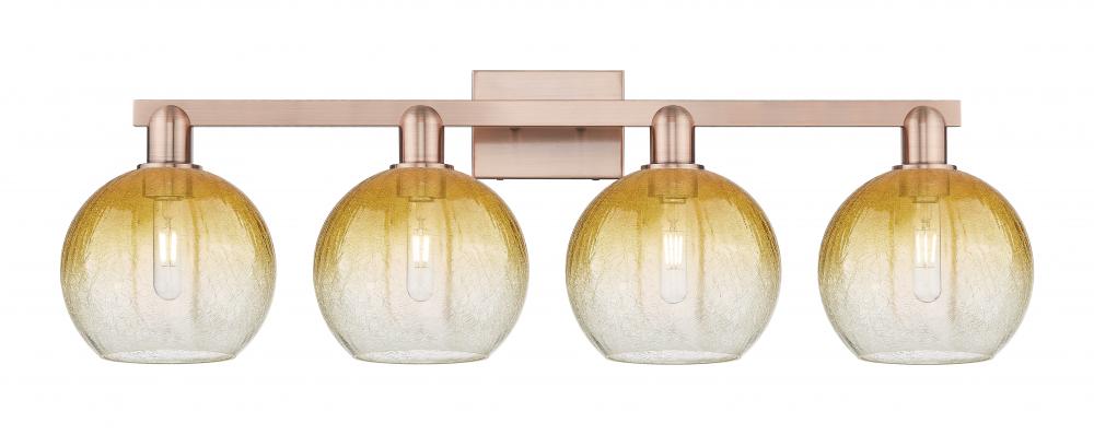 Brookhaven Globe - 4 Light - 36 inch - Antique Copper - Bath Vanity Light