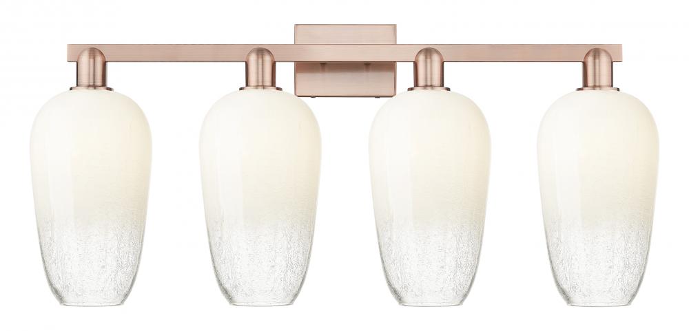 Brookhaven Flute - 4 Light - 36 inch - Antique Copper - Bath Vanity Light