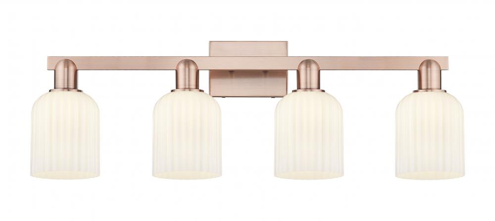 Bridal Veil - 4 Light - 36 inch - Antique Copper - Bath Vanity Light