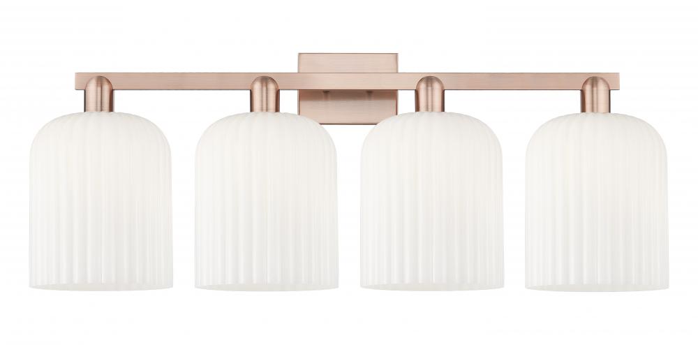 Bridal Veil - 4 Light - 35 inch - Antique Copper - Bath Vanity Light