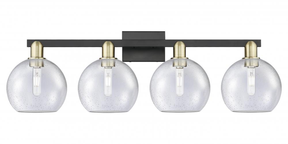 Athens - 4 Light - 35 inch - Black Antique Brass - Bath Vanity Light