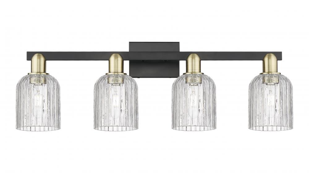 Bridal Veil - 4 Light - 36 inch - Black Antique Brass - Bath Vanity Light