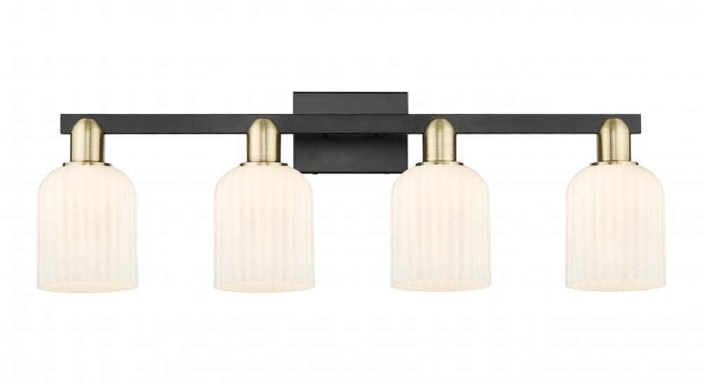 Bridal Veil - 4 Light - 36 inch - Black Antique Brass - Bath Vanity Light