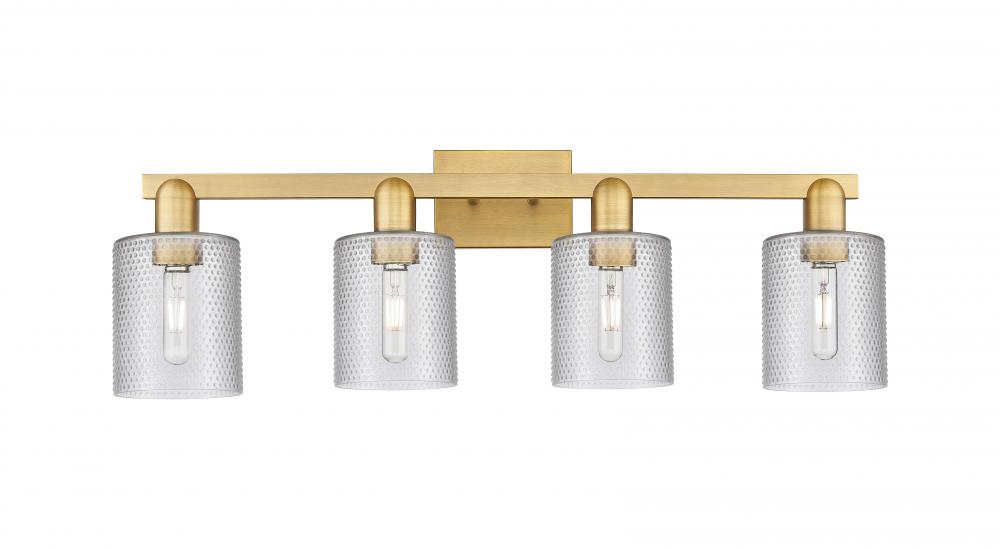 Cobbleskill - 4 Light - 32 inch - Brushed Brass - Bath Vanity Light