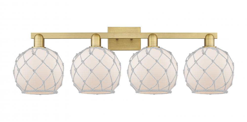 Farmhouse Rope - 4 Light - 35 inch - Brushed Brass - Bath Vanity Light