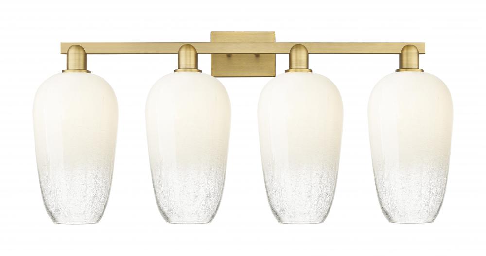 Brookhaven Flute - 4 Light - 36 inch - Brushed Brass - Bath Vanity Light