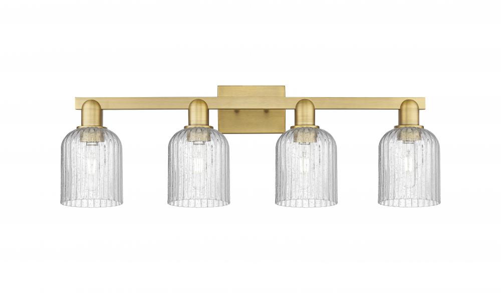 Bridal Veil - 4 Light - 36 inch - Brushed Brass - Bath Vanity Light