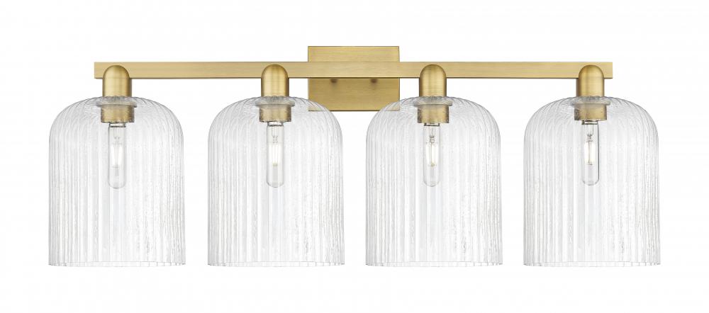 Bridal Veil - 4 Light - 35 inch - Brushed Brass - Bath Vanity Light