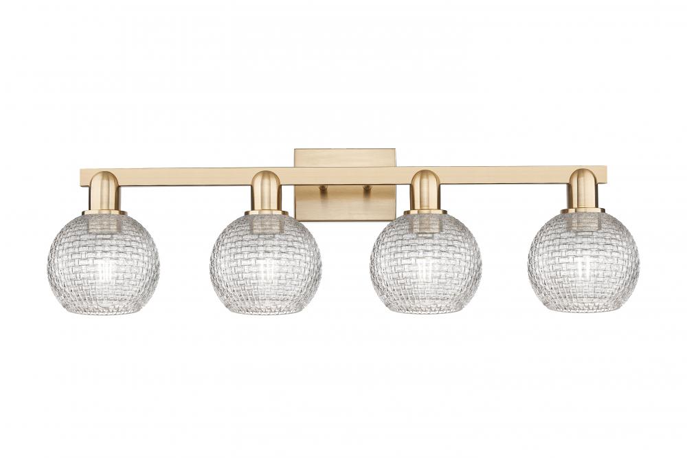 Athens - 4 Light - 33 inch - Champagne Bronze - Bath Vanity Light