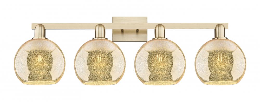 Athens - 4 Light - 35 inch - Champagne Bronze - Bath Vanity Light