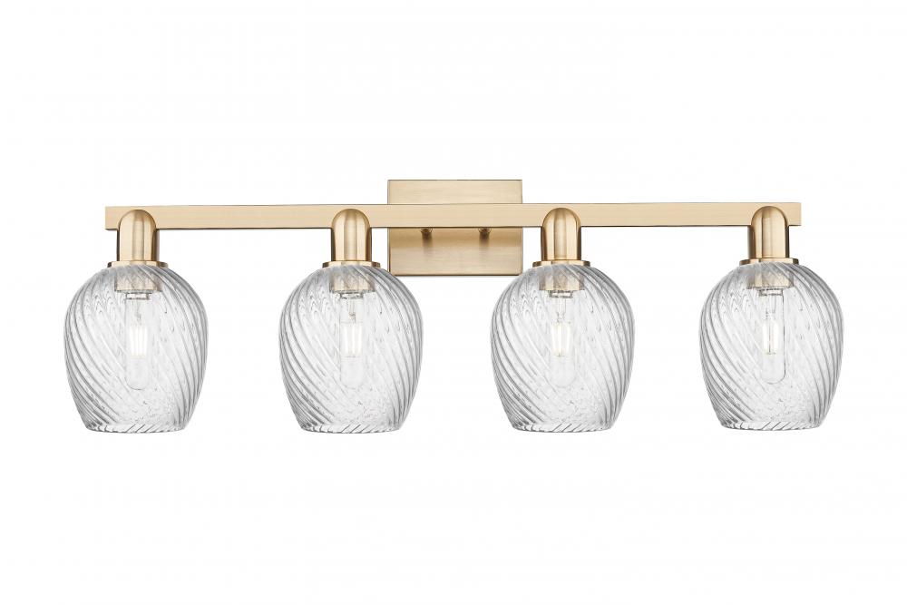 Salina - 4 Light - 33 inch - Champagne Bronze - Bath Vanity Light