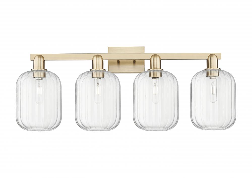 Preston Cylinder - 4 Light - 36 inch - Champagne Bronze - Bath Vanity Light