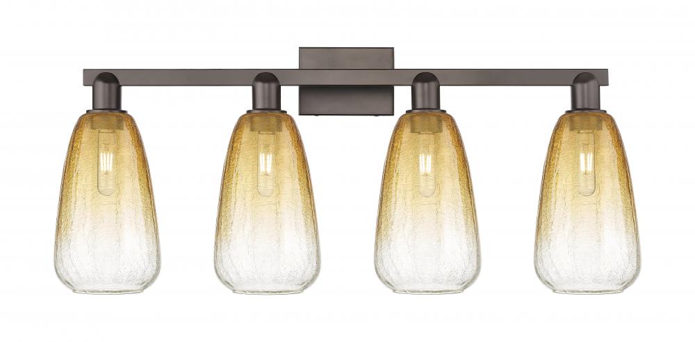 Brookhaven Almond - 4 Light - 36 inch - Oil Rubbed Bronze - Bath Vanity Light