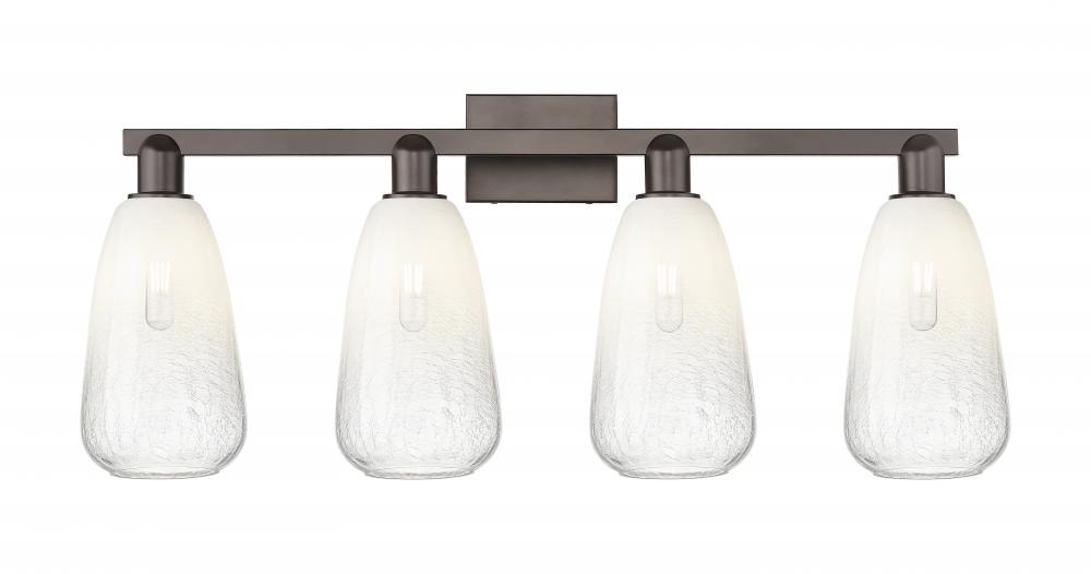 Brookhaven Almond - 4 Light - 36 inch - Oil Rubbed Bronze - Bath Vanity Light