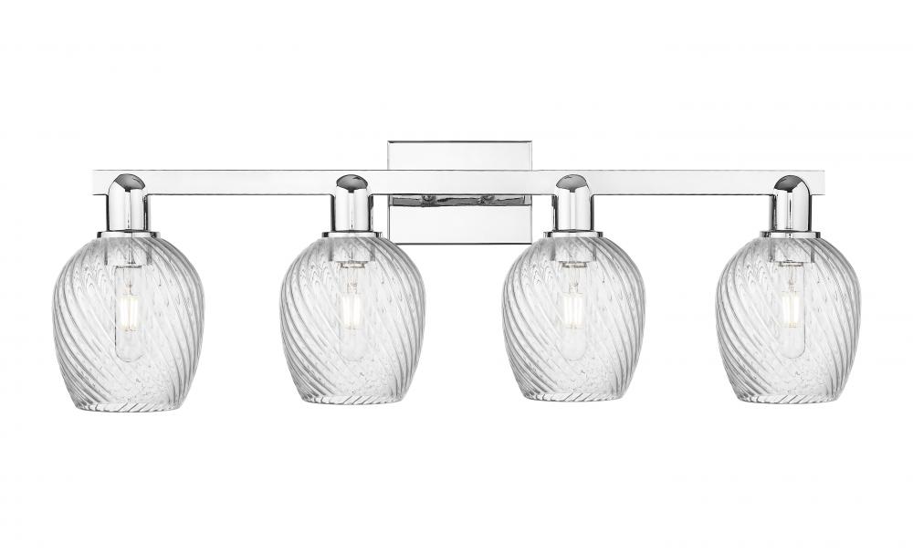 Salina - 4 Light - 33 inch - Polished Chrome - Bath Vanity Light