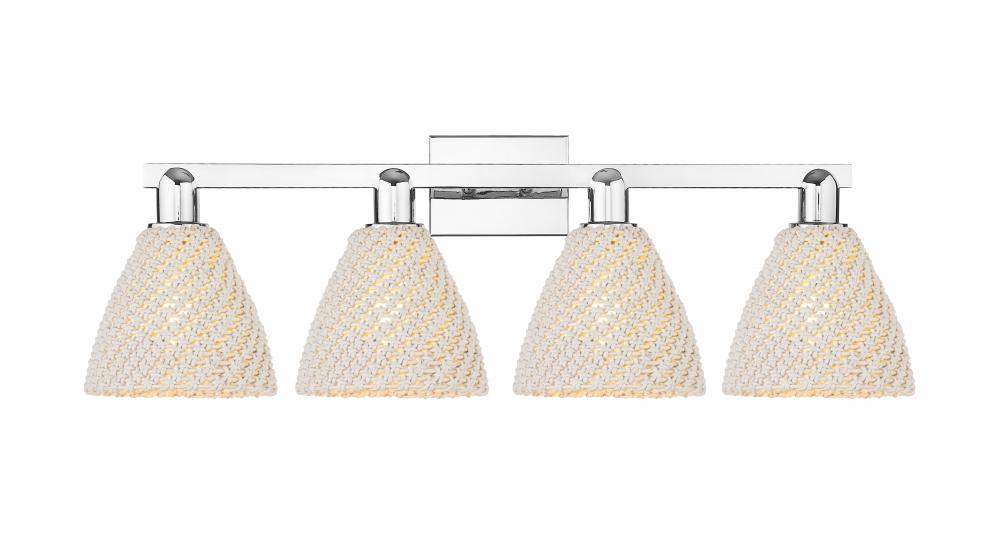 Bristol Natural - 4 Light - 36 inch - Polished Chrome - Bath Vanity Light