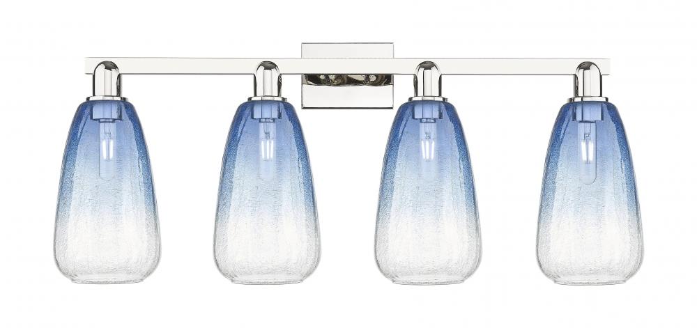 Brookhaven Almond - 4 Light - 36 inch - Polished Nickel - Bath Vanity Light